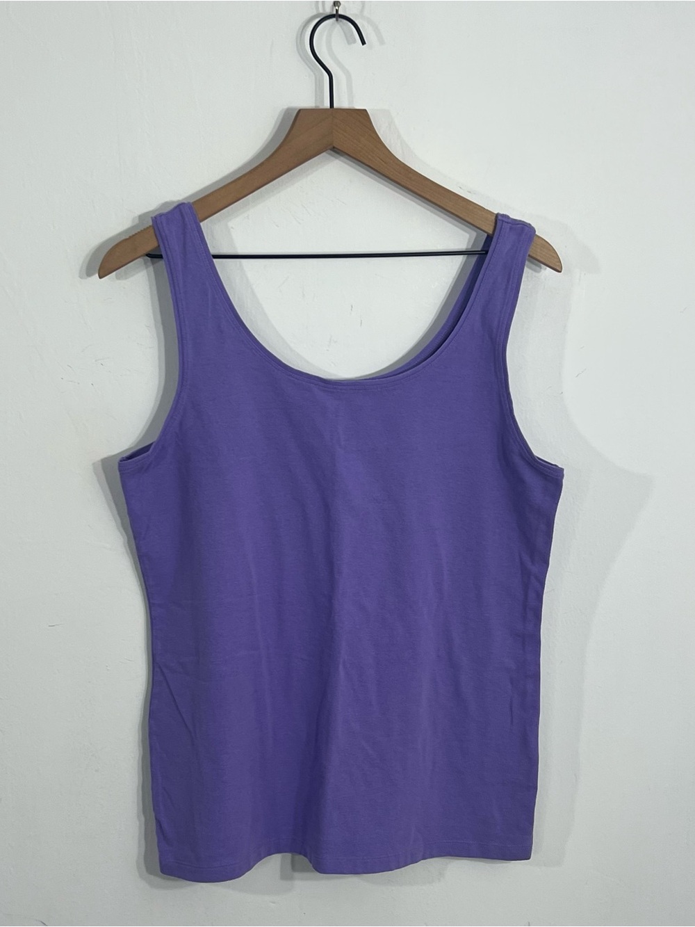 Talbots Purple Scoop Neck Pullover Tank Top Light Weight Casual Layering Size L